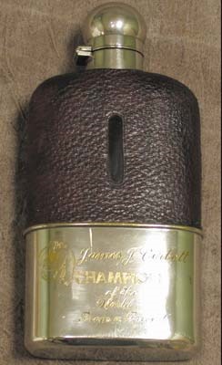 - 1890's Whiskey Flask Presented to James J. Corbett