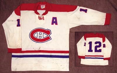 Hockey Sweaters - 1970's Yvan Cournoyer Montreal Canadiens Game Worn Jersey