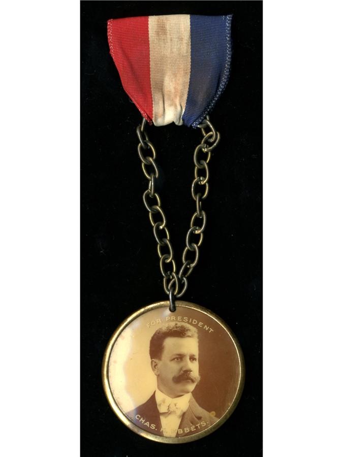 - 1902 Charles H. Ebbets For President Pin