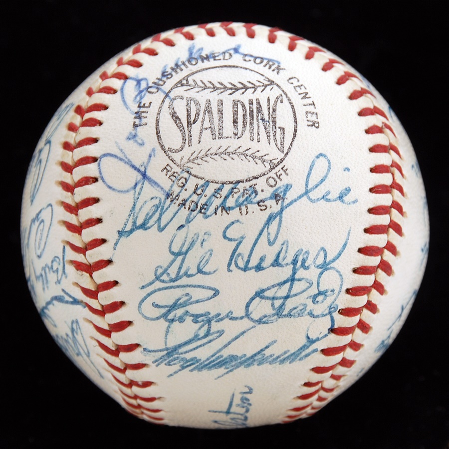 The Sal LaRocca Collection - 1957 Brooklyn Dodgers Team Signed Baseball