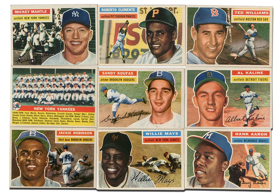 Sports and Non Sports Cards - 1956 Topps Set with Team Variations and Unmarked Checklist (348 cards)