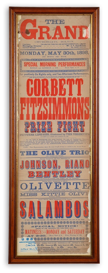 1898 Corbett vs Fitzsimmons Movie Poster