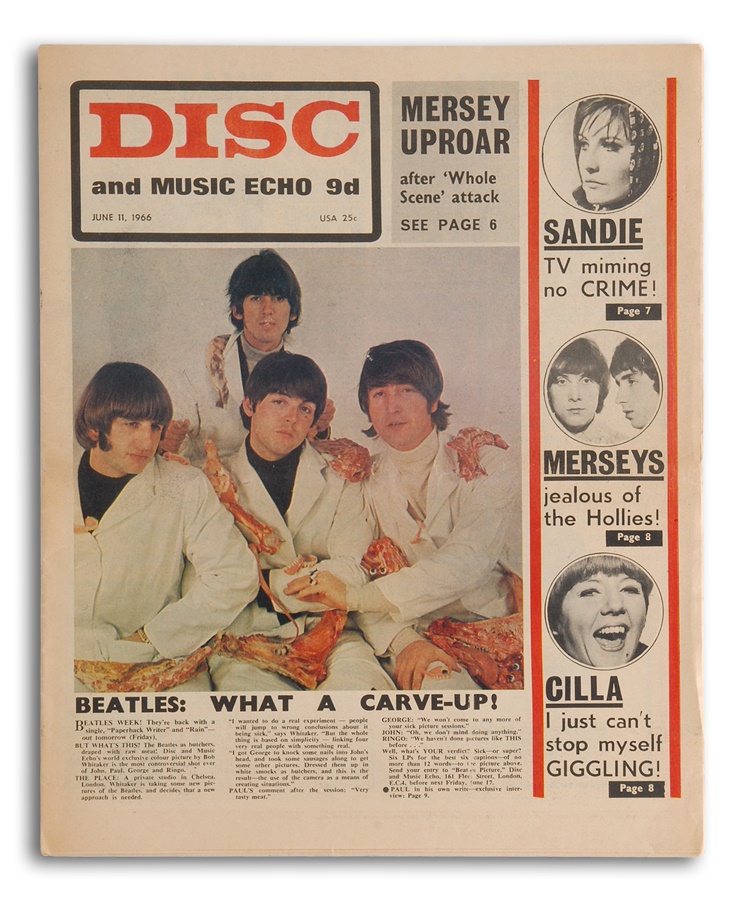 - 1966 Beatles "Butcher" Cover Magazine