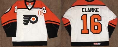 Hockey Sweaters - 1983-84 Bobby Clarke Philadelphia Flyers Game Worn Jersey