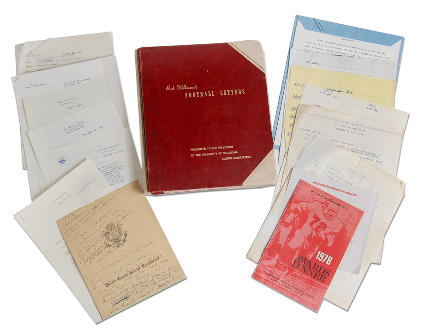 - Collection of Paper Ephemera From Bud Wilkinson