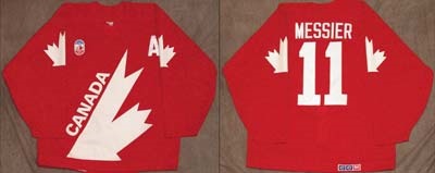 Hockey Sweaters - Mark Messier 1987 Canada Cup Game Worn Jersey