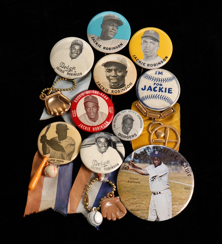 - Collection of Jackie Robinson Pin-Back Buttons