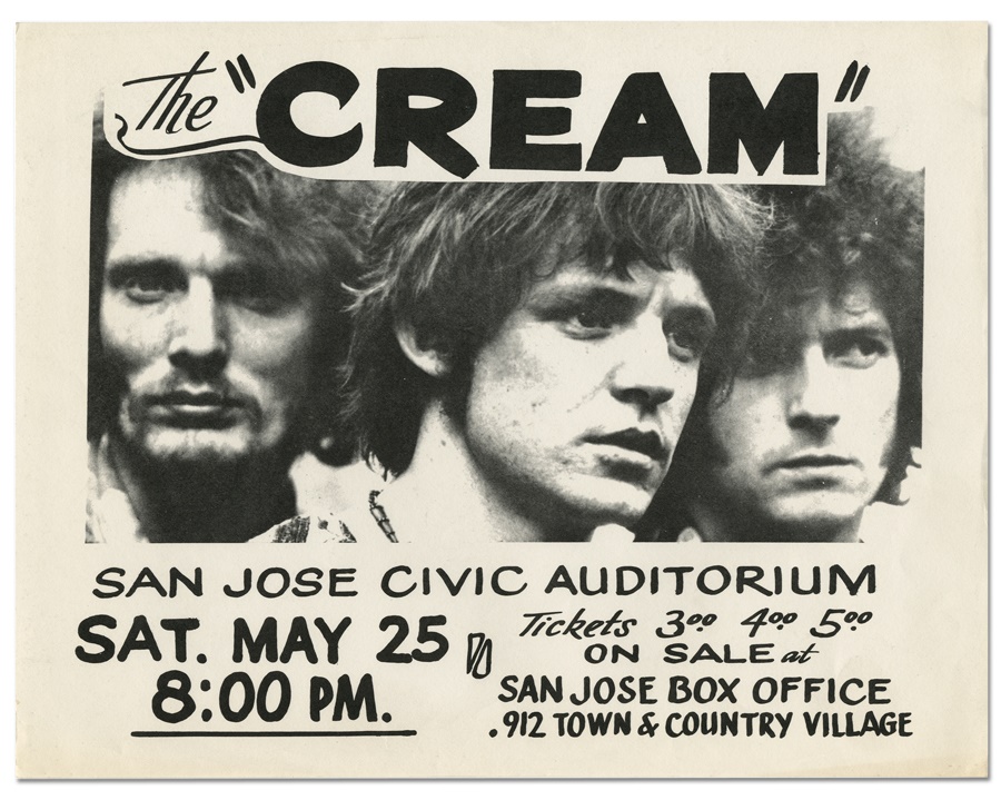 Rock 'n'  Roll - 1968 The Cream Original Handbill