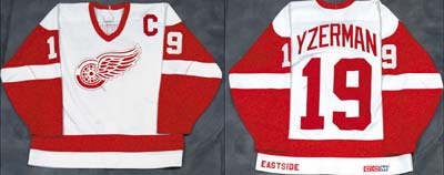 Hockey Sweaters - 1988-89 Steve Yzerman Detroit Red Wings Game Worn Jersey