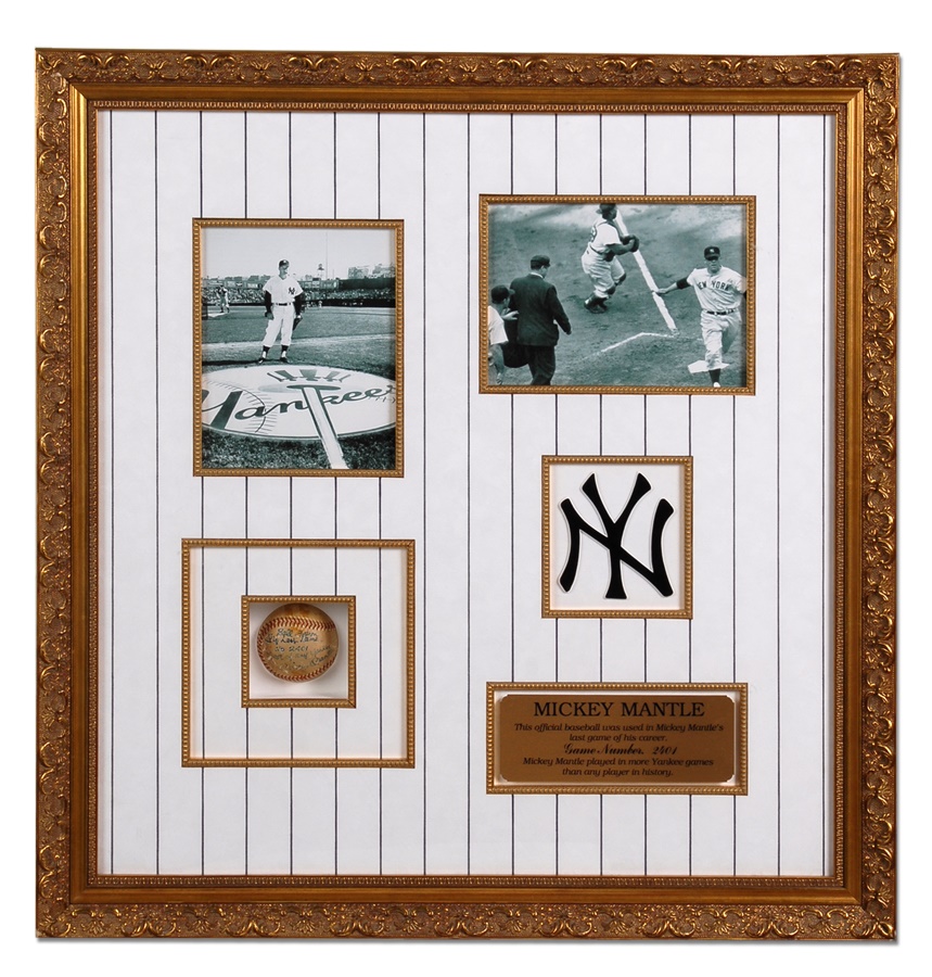 Baseball From Mickey Mantle's Last Game