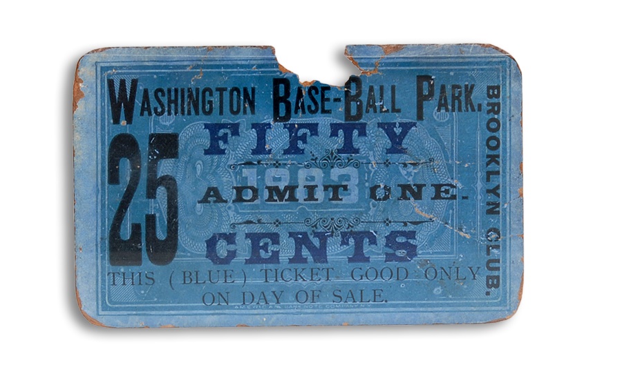 The Sal LaRocca Collection - The Earliest Known Brooklyn Baseball Ticket-1883