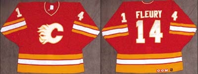 Hockey Sweaters - 1993-94 Theo Fleury Calgary Flames Game Worn Jersey