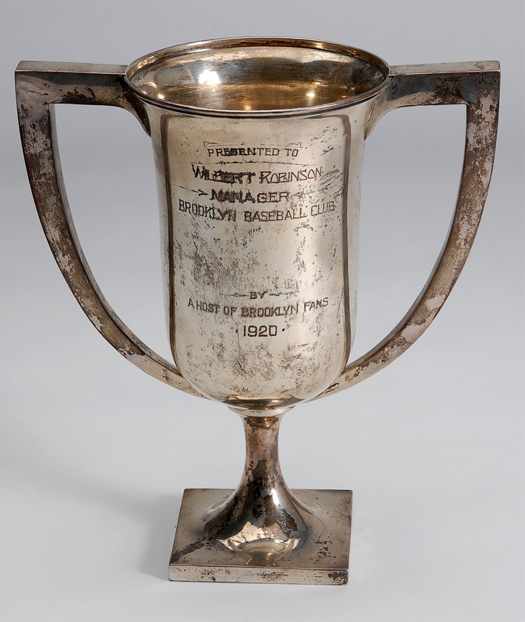 - 1920 Wilbert Robinson Brooklyn Baseball Club Trophy with Photo Documentation