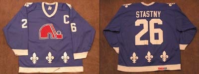 Hockey Sweaters - 1988-89 Peter Stastny Quebec Nordiques Game Worn Jersey