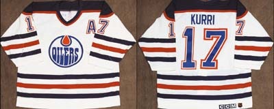 CCM  JARI KURRI Edmonton Oilers 1987 Vintage NHL Hockey Jersey