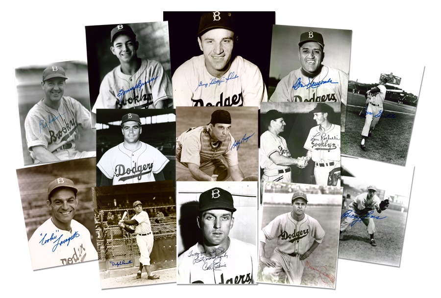 The Sal LaRocca Collection - Large Collection of Brooklyn Dodgers Signed Photos