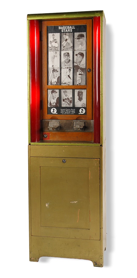 Large 1950-60s Baseball Exhibit Card Machine