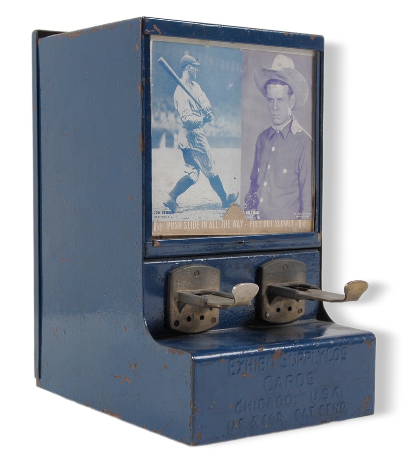 The Cooperstown Collection - 1930s Exhibit Card Machine with Lou Gehrig