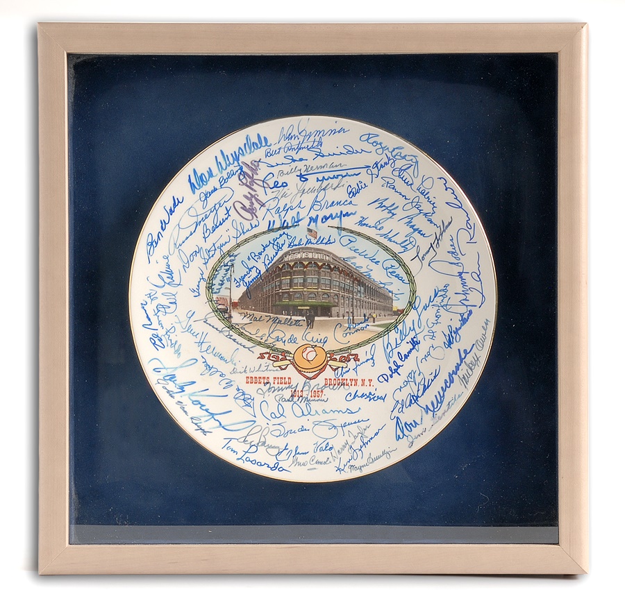 The Sal LaRocca Collection - Ebbets Field Signed Plate