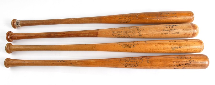 - Collection of 1950's Brooklyn Dodgers Game Used Bats (4)