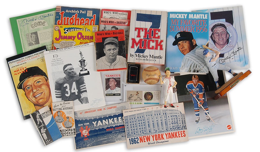 Baseball Memorabilia - Mickey Mantle and Sports Memorabilia Collection from Old Time Collector
