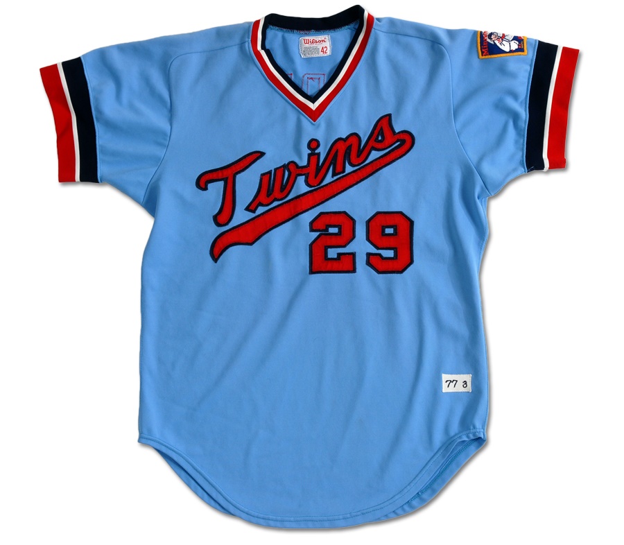 - 1977 Rod Carew Game Used Home Jersey