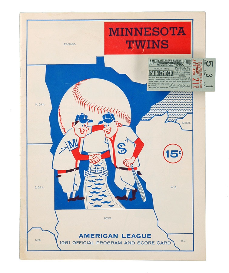 The Fred Budde Collection - First Ever Twins Game in Minnesota (1961)