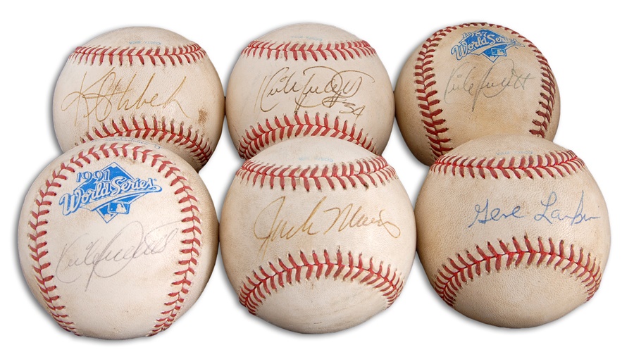The Fred Budde Collection - 1991 World Series Game Used Baseballs Used in Game 7 (6)