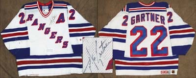 Hockey Sweaters - 1993-94 Mike Gartner New York Rangers Game Worn Jersey