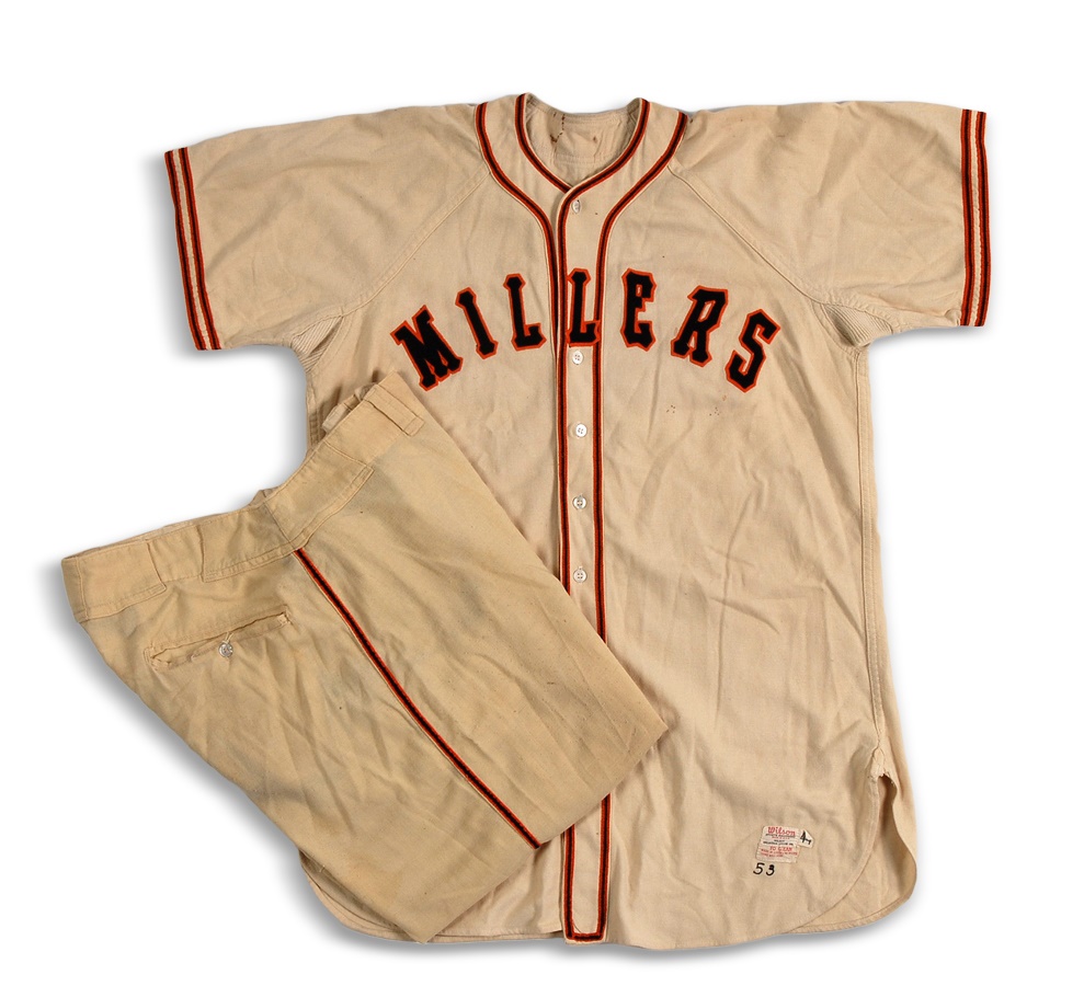 The Fred Budde Collection - 1920s-50s Minneapolis Millers Flannel Jerseys (8 pc.)