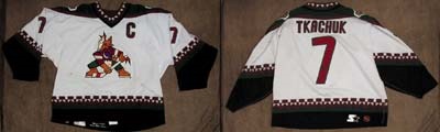 Hockey Sweaters - 1997-98 Keith Tkachuk Phoenix Coyotes Game Worn Jersey