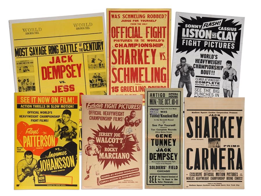 - Large Boxing Fight Film Poster Collection (11)