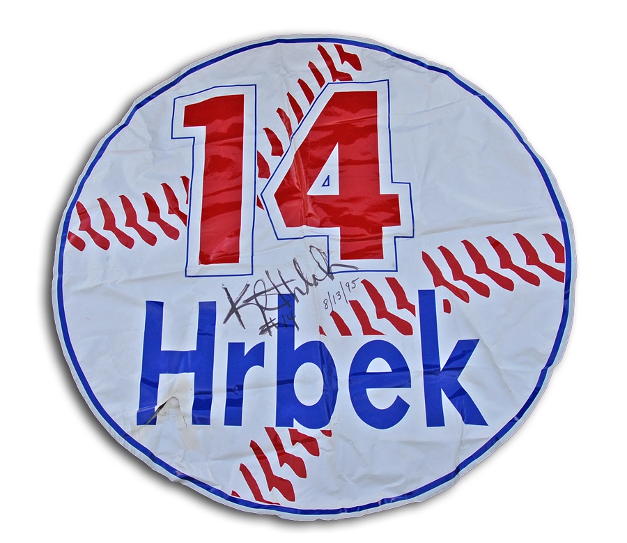 The Fred Budde Collection - Kent Hrbek Retired Number from Outfield Wall