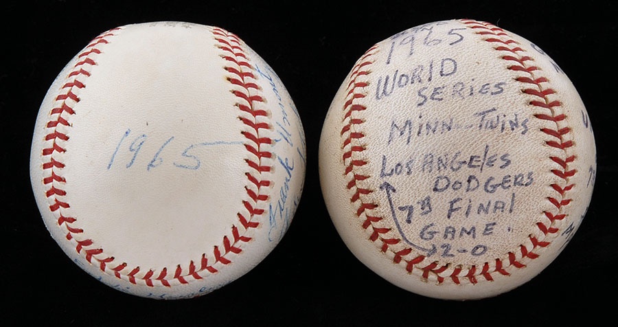- Baseballs Used in Game 7 of the 1965 World Series (2)