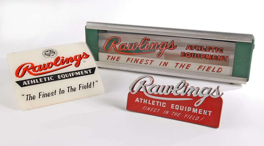 1950s Rawlings Athletic Equipment Advertising Signs