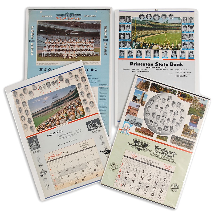 The Fred Budde Collection - Run of Minnesota Twins Calendars & Schedules (50+)