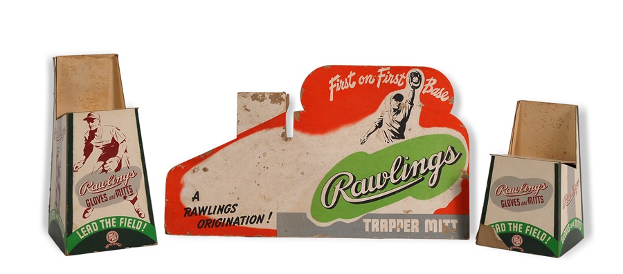 Baseball Memorabilia - 1940s Rawlings Cardboard Displays (3)