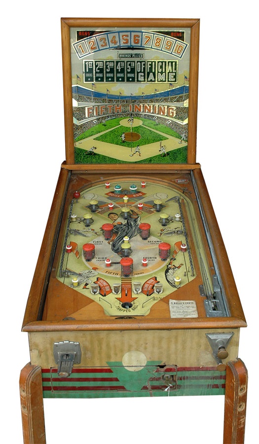 Baseball Memorabilia - 1939 Bally Fifth Inning Pinball Machine