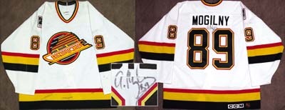 Hockey Sweaters - 1996-97 Alexander Mogilny Vancouver Canucks Game Worn Jersey