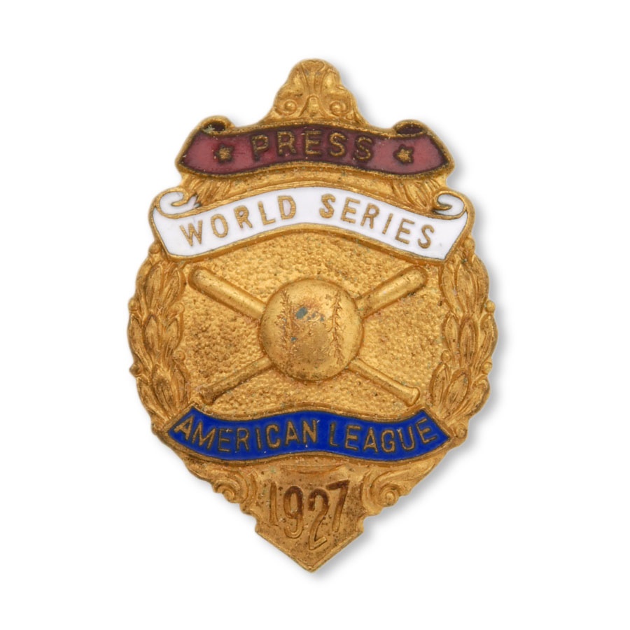 Baseball Memorabilia - 1927 Yankees World Series Press Pin