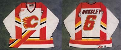 Hockey Sweaters - 1999-00 Phil Housley Calgary Flames Game Worn Jersey