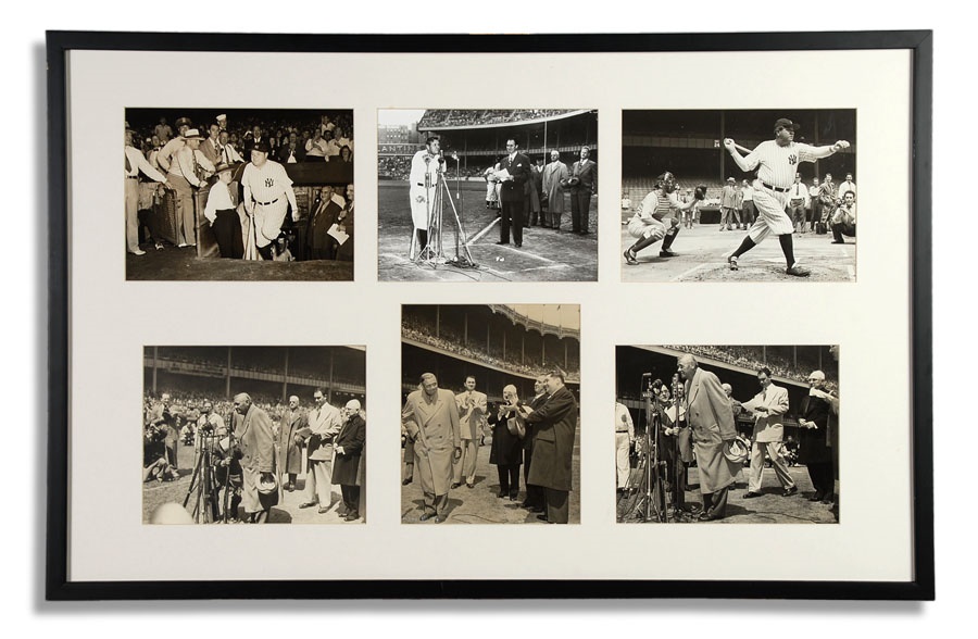 NY Yankees, Giants & Mets - Babe Ruth Returns To Yankee Stadium Photo Montage