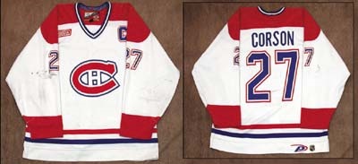 1999-00 Shayne Corson Montreal Canadiens Game Worn Jersey