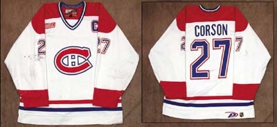 - 1999-00 Shayne Corson Montreal Canadiens Game Worn Jersey