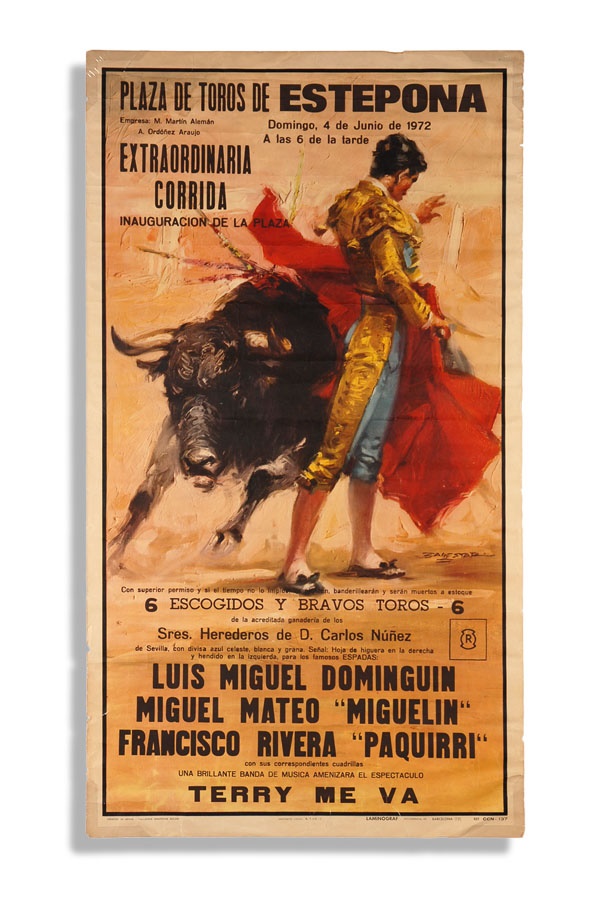 - Historic Luis Miguel Dominguez 1972 Bullfighting Poster