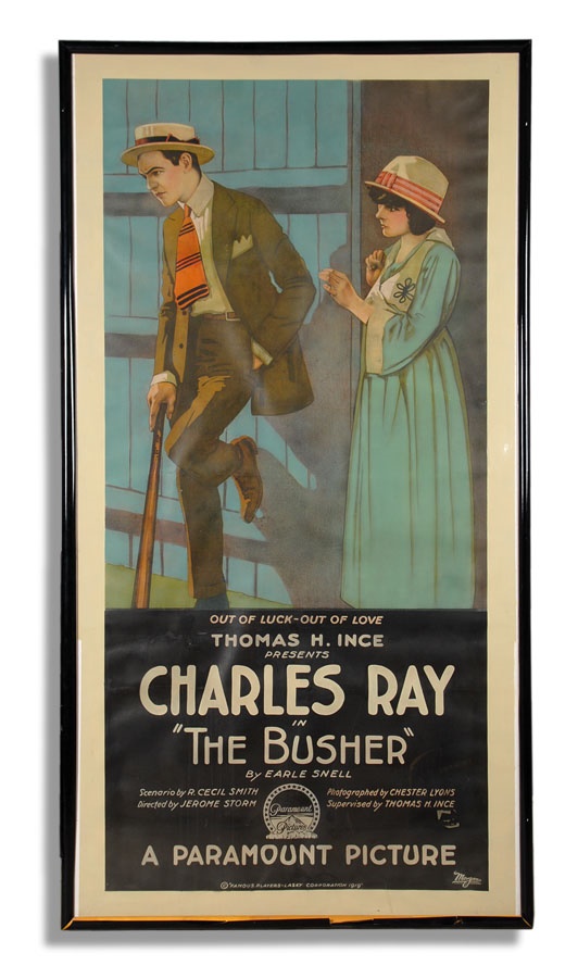 Baseball Memorabilia - 1919 The Busher Original U.S. Release Film Poster