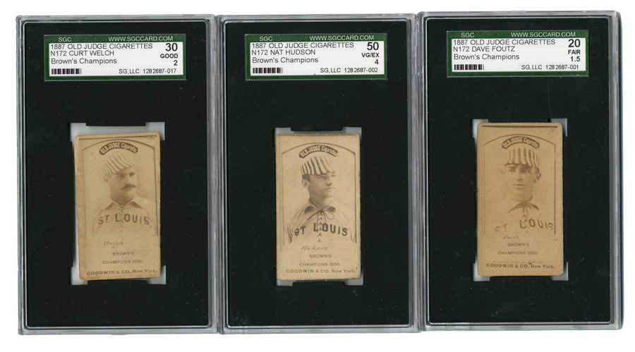Sports and Non Sports Cards - Brown's Champions Old Judge's SGC Graded (3)