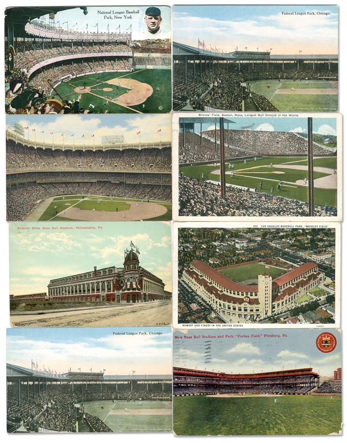 Baseball Memorabilia - Collection of Scarce Early Stadium Postcards (11)