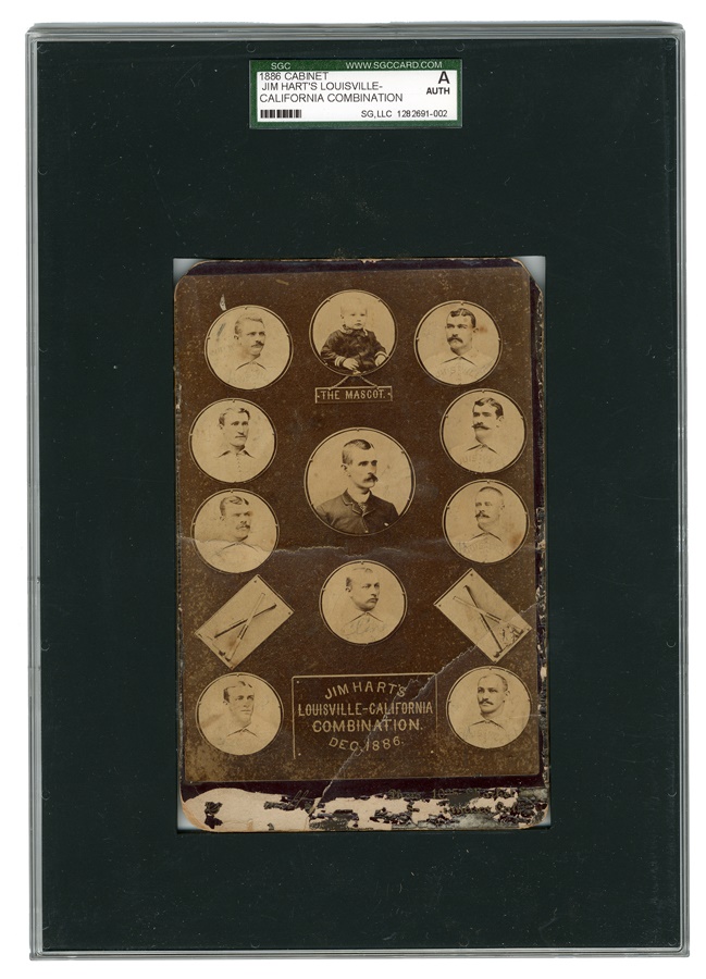 Sports and Non Sports Cards - Significant 1886 Louisville Colonels California Tour Cabinet