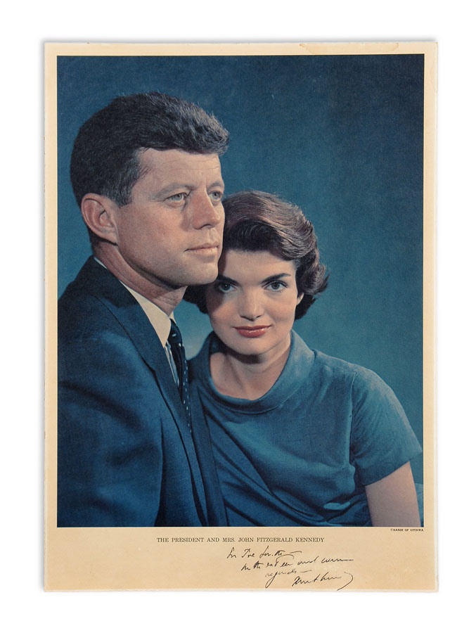 - JFK and Jackie O Signed Photograph